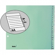 1 St&uuml;ck  Register A-Z Kartonregister A-Z A4 grau
