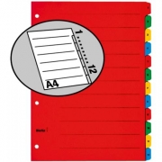 1 St&uuml;ck  Zahlen-Register Register 12-tlg. 1-12