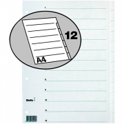 1 Stück Blanko-Register Register A4 weiss...