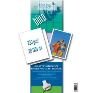 1 Packung � 20 Ink-Jet-Papiere - weiss B�roLine Photop.A4...