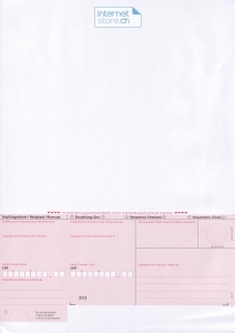 1\'000 Einzahlungsscheine A4 rot Post geboxt 105 90g
