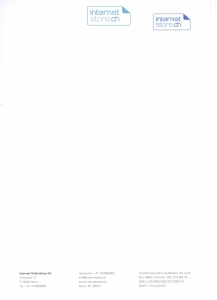 1\'000 Blatt Briefpapier DIN A4 90 g/m�        4/0 Druck - 1 seitig