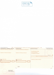 1\'000 Einzahlungsscheine A4 orange (ESR / BESR) Bank gerahmt 90g - mit...