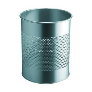 1 St�ck  Sicherheits-Papierk�rbe Papierkorb silbermetallic