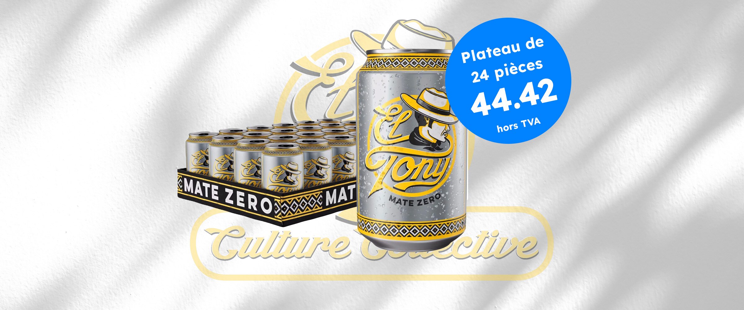 Un carton de 24 canettes El Tony argentées