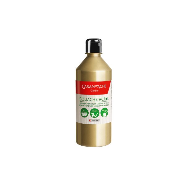 CARAN DACHE Deckfarbe Gouache 500ml 2372.999 gold fl&uuml;ssig