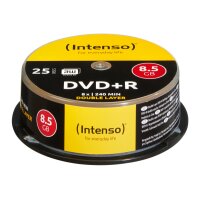 INTENSO DVD+R Cake Box 8.5GB 4311144 8X DL 25 PCS