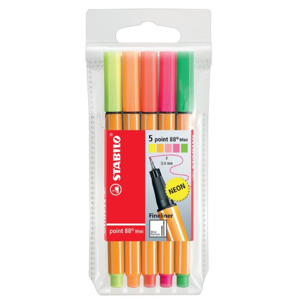 STABILO Feutre à pointe fine point 88 mini, étui plastique