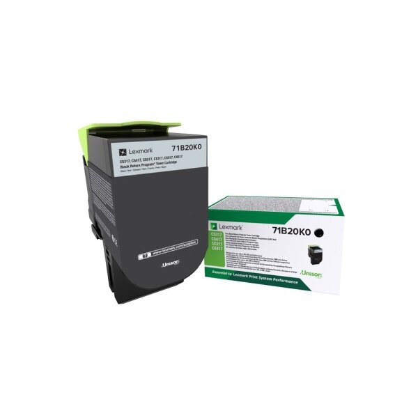 LEXMARK Cart. toner return noir 71B20K0 CS31/41/51x 3000 pages