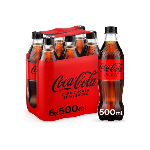 COCA COLA Zero, Pet 129400000223 50 cl, 6 Stk.