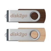 DISK2GO USB-Stick wood 16GB 30006667 USB 2.0 double pack