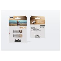 DISK2GO USB-Stick wood 16GB 30006667 USB 2.0 double pack