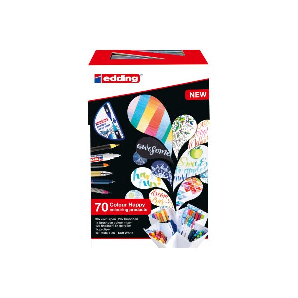 EDDING Brushpen 1340 Color Happy Box 3275 69 pcs.