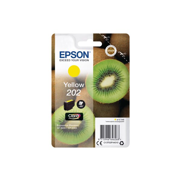 EPSON Tintenpatrone 202 yellow T02F440 XP-6000/6005 300 Seiten