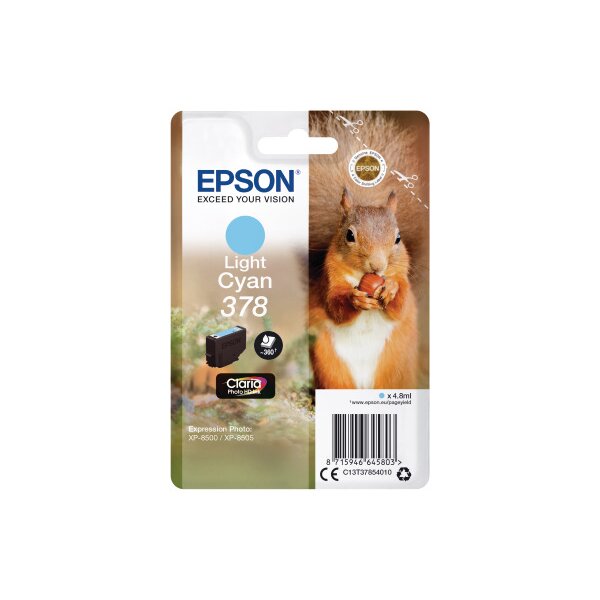 EPSON Cart. dencre 378 light cyan T378540 XP-8500/8505 360 pages