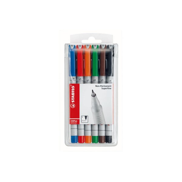 STABILO OHP Pen non-perm. S 851/6 6 pcs., étui