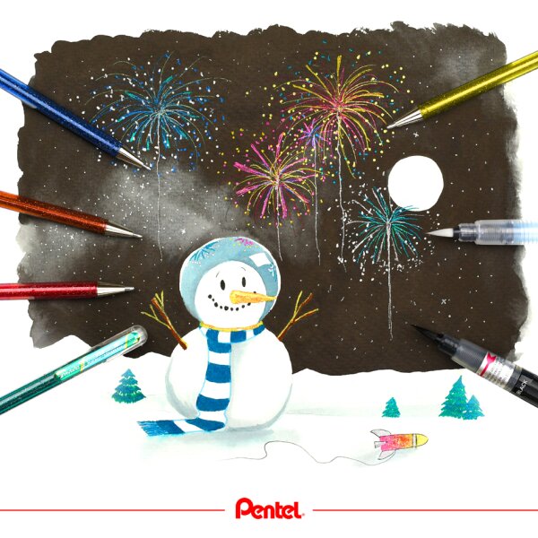 Pentel Hybrid Gel-Tintenroller "Dual Pen", gold