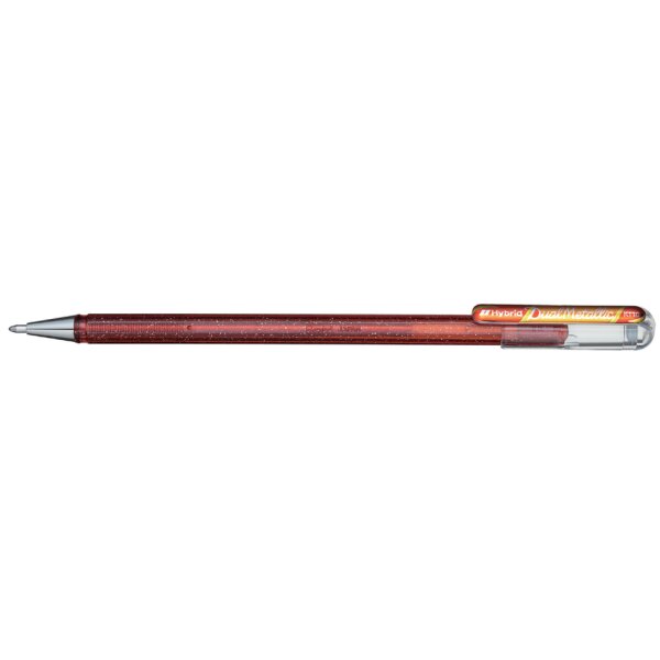 Pentel Hybrid Stylo roller encre gel Dual Pen, argent