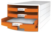 HAN Schubladenbox IMPULS A4 C4 1013-51 orange 4 Schubladen