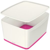 LEITZ Aufbewahrungsbox My Box, 18 Liter, weiss pink
