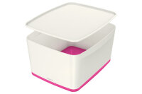 LEITZ MyBox L avec couvercle 18lt 52161023 blanc/pink
