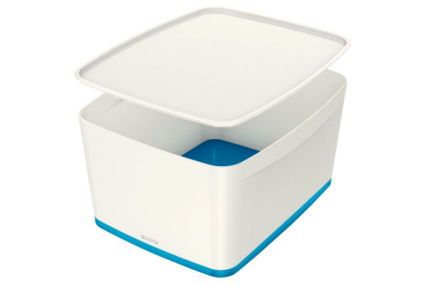 LEITZ MyBox L avec couvercle 18lt 52161036 blanc/bleu