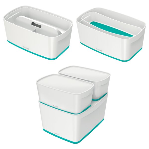 LEITZ Boîte de rangement My Box, 5 litres, blanc / gris