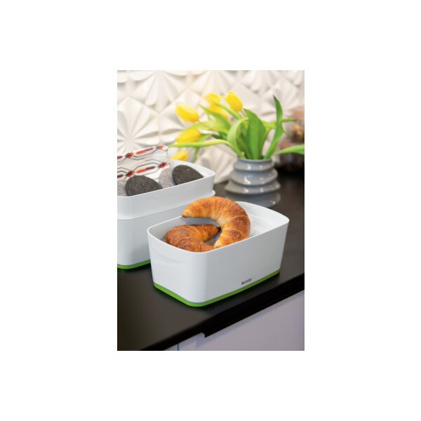 LEITZ MyBox Klein, mit Deckel 5l 5229-10-54 weiss/grün