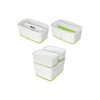 LEITZ MyBox Klein, mit Deckel 5l 5229-10-54 weiss/grün