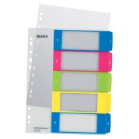 LEITZ Intercalaires en plastique WOW, numéroté, A4, 1-20