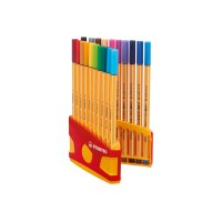 STABILO Fineliner Point 88 0.4mm 8820-03 20 couleurs, box