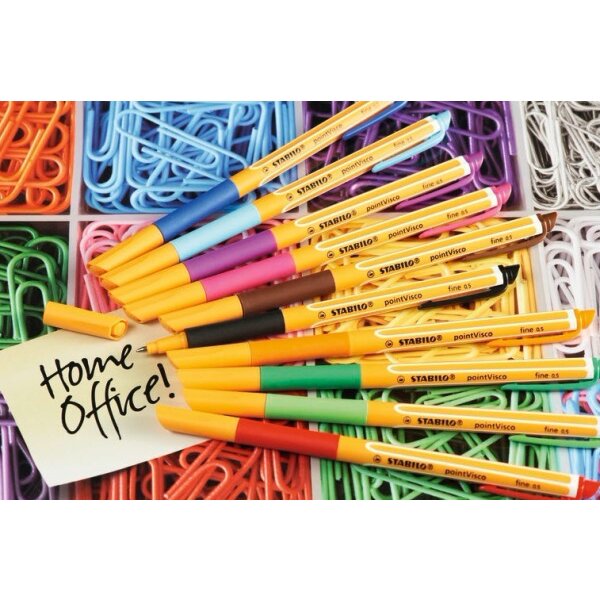 STABILO pointVisco Stylos gel 0.5mm 1099/10 10 couleurs ass.