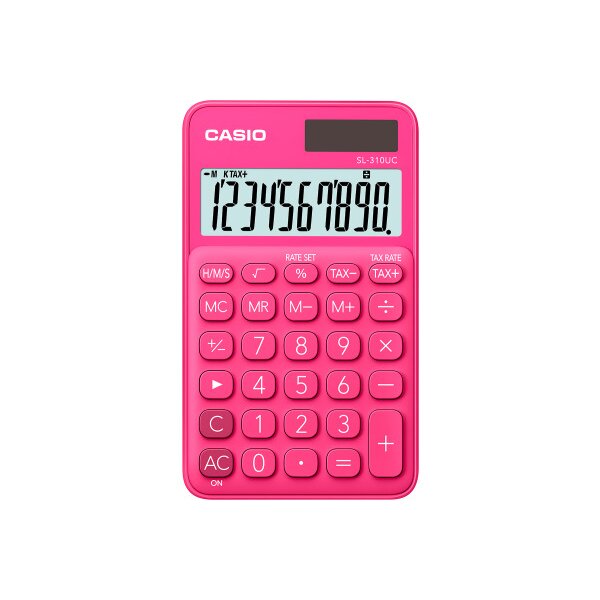 CASIO Calculatrice SL-310UC-RD 10 chiffres rouge