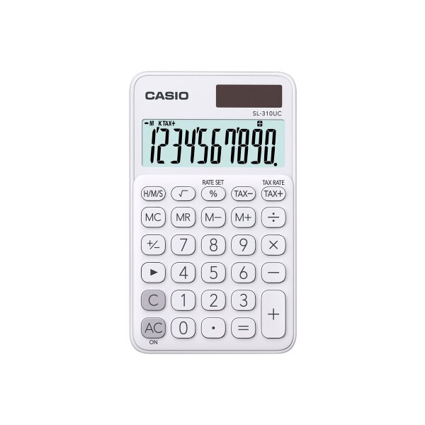 CASIO Calculatrice SL-310UC-WE 10 chiffres blanc