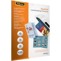 Fellowes Laminierfolientasche, mit Falz, DIN A4, 160 mic