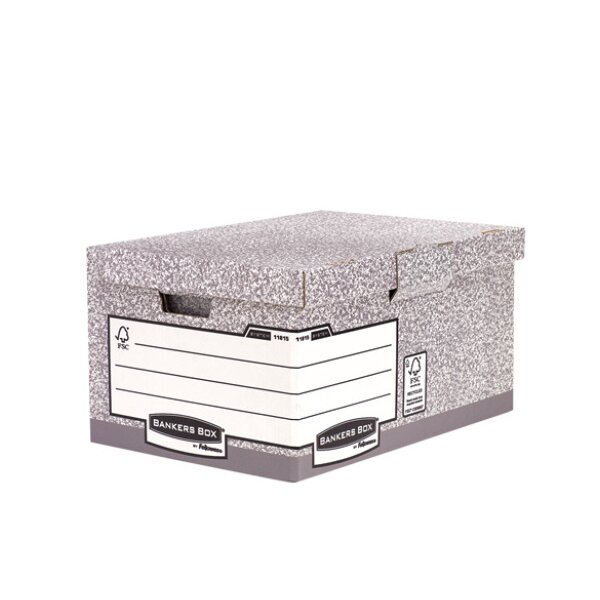 FELLOWES BankersBox Klappdeckel Maxi 1181501 grau/weiss 310x390x560mm