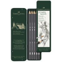 FABER-CASTELL Bleistift GRAPHITE AQUARELLE, 5er Etui