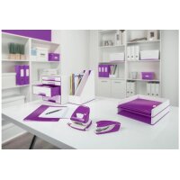 LEITZ Schubladenbox WOW Cube A4 52132062 weiss/violett, 4 Schubladen