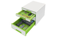 LEITZ Schubladenbox WOW Cube A4 5213-20-54 weiss...