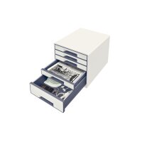 LEITZ Schubladenbox WOW Cube A4 52142001 weiss/grau, 5...
