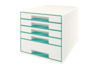 LEITZ Set tiroirs WOW Cube A4 52142051 blanc/menthe, 5...