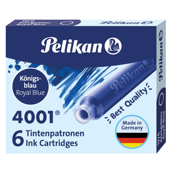 Pelikan Standard-Tintenpatronen 4001 TP 6, blau-schwarz