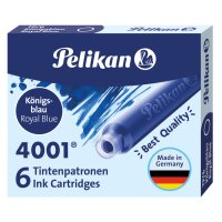 Pelikan Standard-Tintenpatronen 4001 TP 6, blau-schwarz