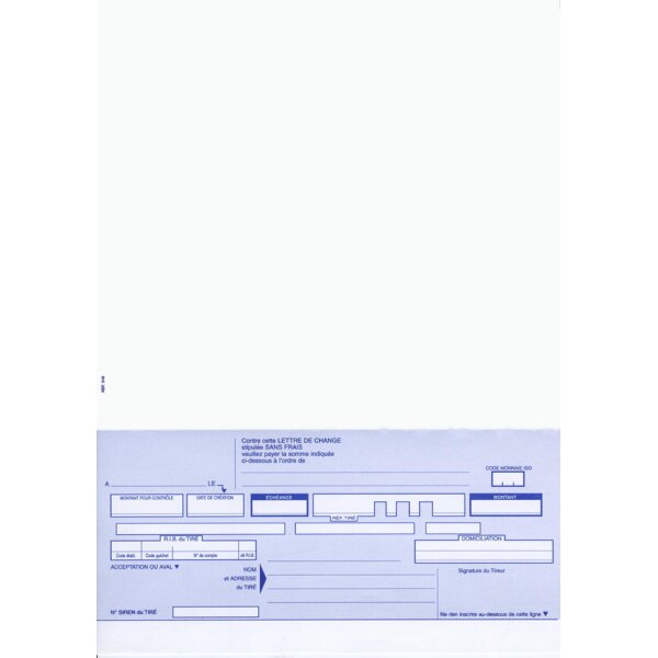 ELVE Ries 100 "lettres de change" mit "traite normalisée"