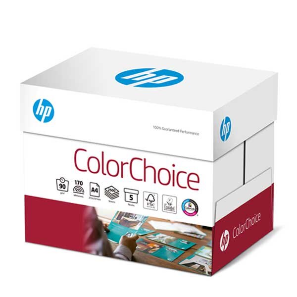 HP ColorChoice Farblaserpapier hochweiss A4 90g - 1 Karton (2500 Blatt)