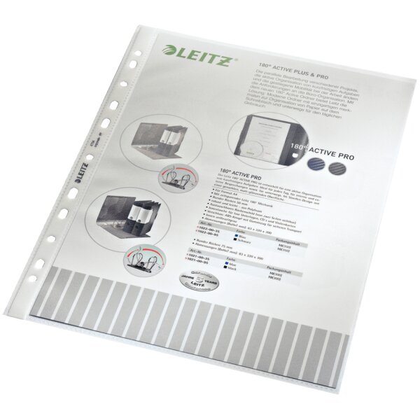 LEITZ Prospekthülle Standard, A4, PP, genarbt, 0,09 mm
