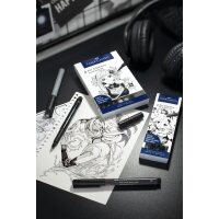 FABER-CASTELL Tuschestift PITT artist pen, Black Set