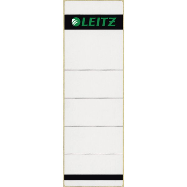 LEITZ Ordnerrücken-Etikett, 61 x 157 mm, kurz, breit, grau