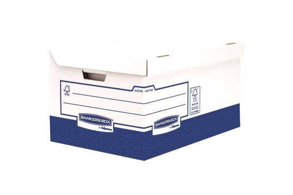 FELLOWES Klappdeckelbox ULTRA 4474601 weiss blau 37.8x28.7x54.5 cm
