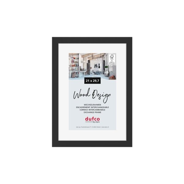 DUFCO Holz-Bilderrahmen 21x29.7cm 1610.80105 Toronto schwarz
